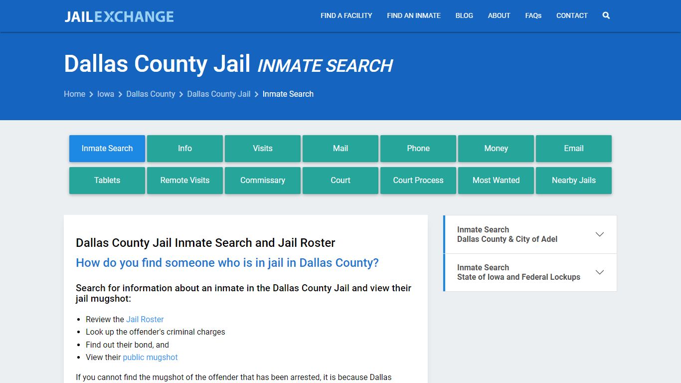 Inmate Search: Roster & Mugshots - Dallas County Jail, IA